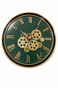 Emerald Crest Roman Gear Wall Clock