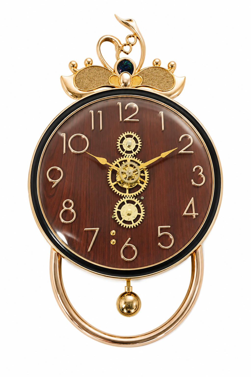 Royal Swan Gear Wall Clock