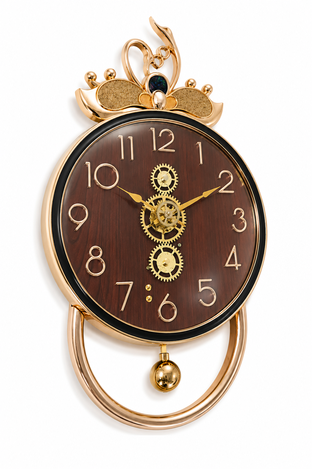 Royal Swan Gear Wall Clock