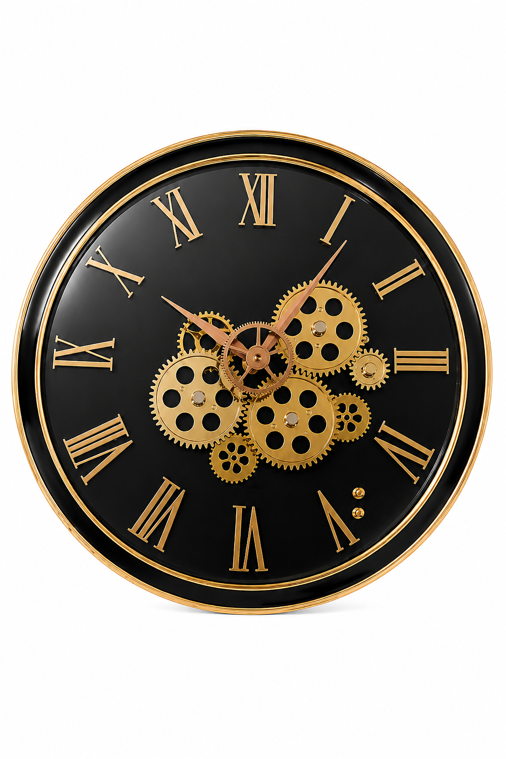 Emerald Crest Roman Gear Wall Clock