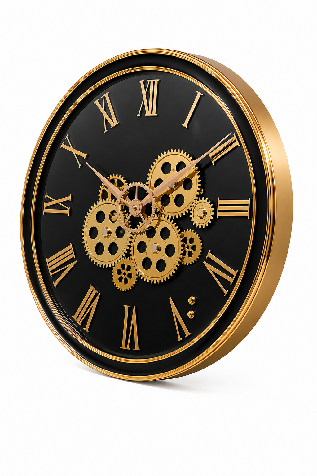 Emerald Crest Roman Gear Wall Clock