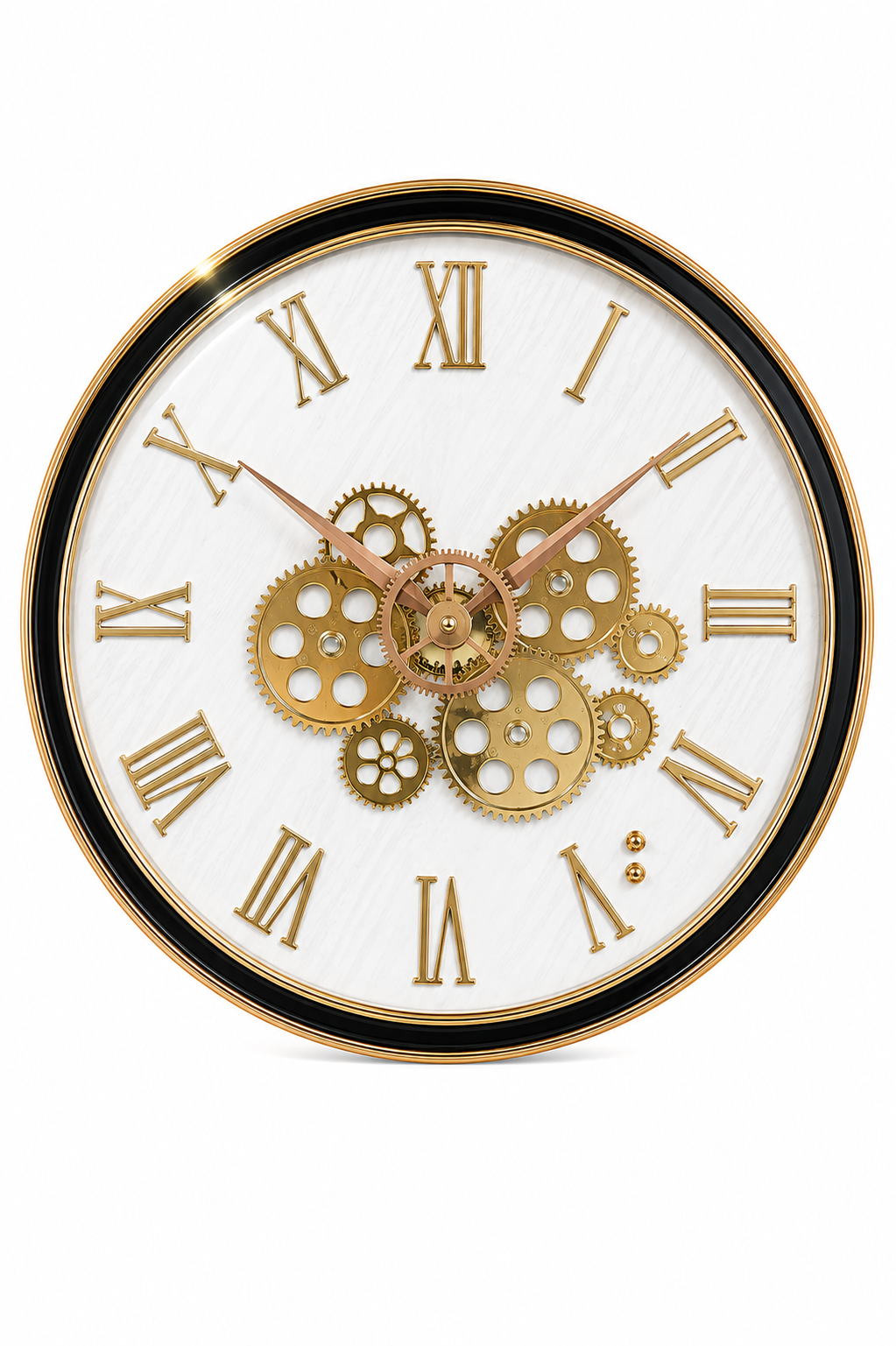 Emerald Crest Roman Gear Wall Clock