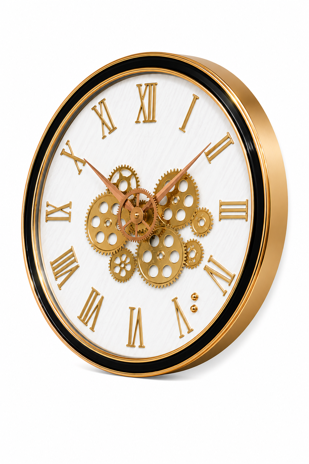 Emerald Crest Roman Gear Wall Clock